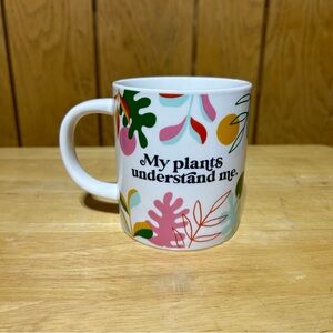 Parker Lane Coffee Mug Cup My Plants Understand Me Cup Stoneware Botanical 16oz